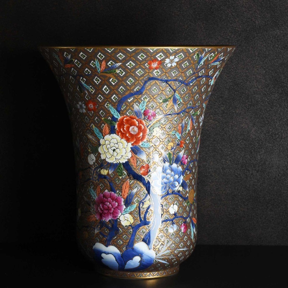 有田焼 大皿 鳳凰 骨董品 アンティーク 赤 青 鳥 金 花 - 工芸品